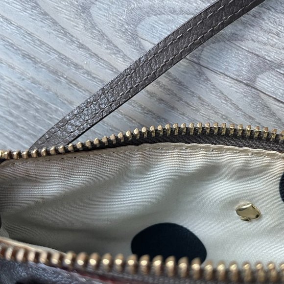 kate spade Gray Leather Crossbody Purse Twistlock Closure - Picture 11 of 13